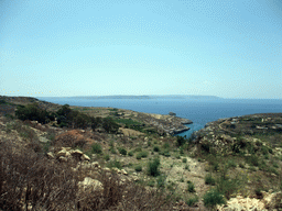 The east coast of Gozo, the Mediterranean Sea, Comino and Malta