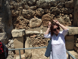 Miaomiao at the altar of the north Ggantija neolithic temple