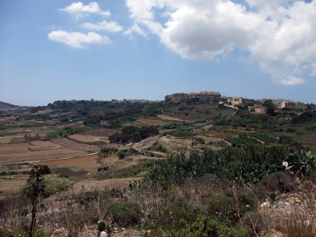 Houses at Xaghra, viewed from near the Calypso Cave