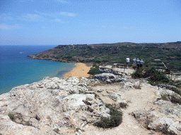 The Calypso Cave viewing point, with a view on the beach of Ramla Bay