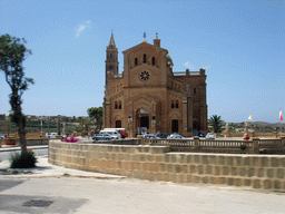 The National Shrine and Basilica of the Blessed Virgin Of Ta` Pinu, viewed from the Gozo tour jeep