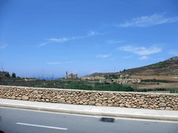 The National Shrine and Basilica of the Blessed Virgin Of Ta` Pinu and surroundings, viewed from the Gozo tour jeep