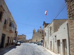 The Church of St. Lawrence at the town of San Lawrenz, viewed from the Gozo tour jeep