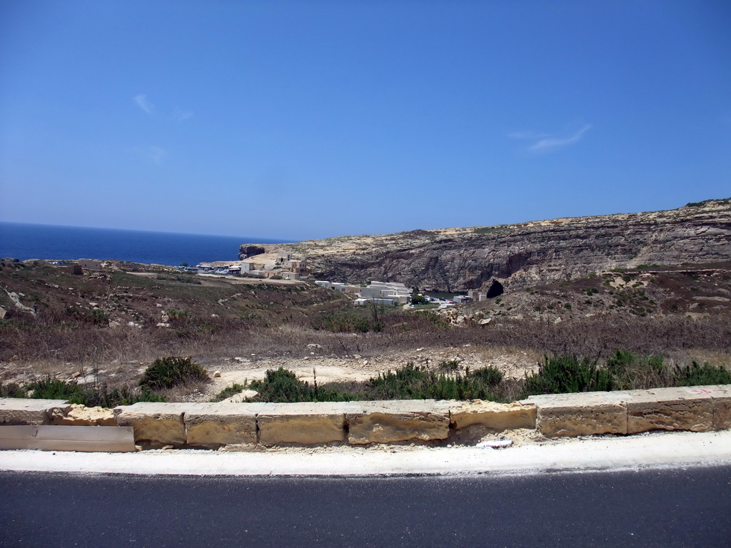 The Inland Sea (Qawra) at Dwejra Bay, viewed from the Gozo tour jeep
