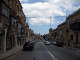 The Triq Ir Repubblika street in Victoria, viewed from the Gozo tour jeep