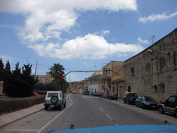 Decorated streets of Xewkija, viewed from the Gozo tour jeep