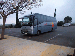 Our tour bus from Seville to Granada, at a parking place at La Roda de Andaluc¨ªa
