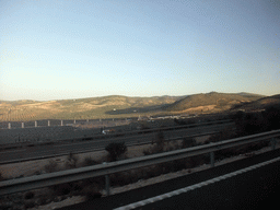 Hills in the Granada province, viewed from our tour bus from Seville to Granada