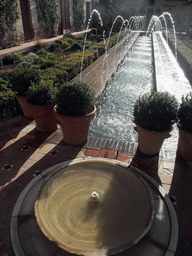 Fountains at the Patio de la Acquia courtyard at the Palacio de Generalife