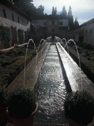 The Patio de la Acquia courtyard at the Palacio de Generalife