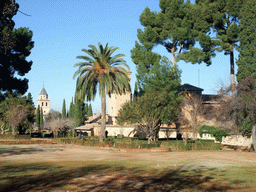 The Parador de San Francisco hotel and the Iglesia de Santa María church at the Alhambra palace