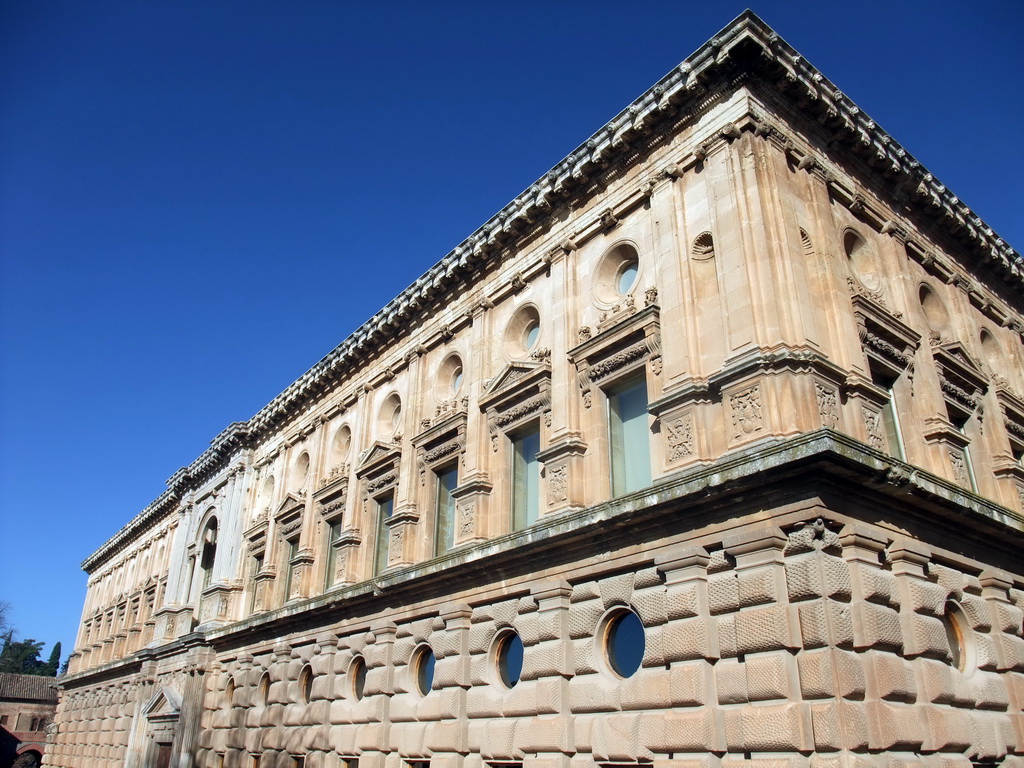 The south side of the Palace of Charles V at the Alhambra palace