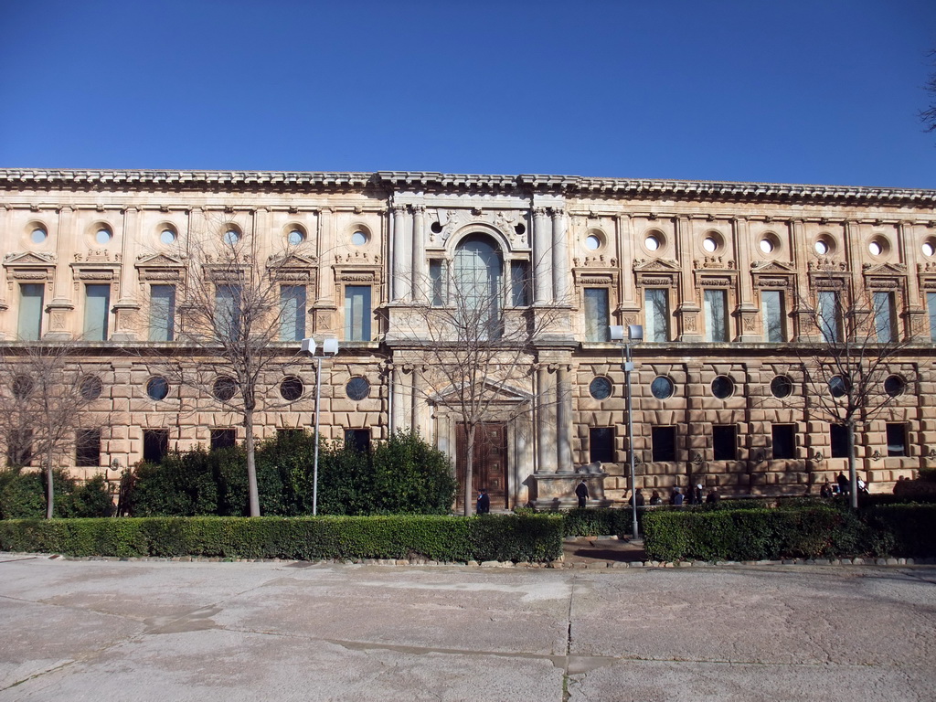 The west side of the Palace of Charles V at the Alhambra palace