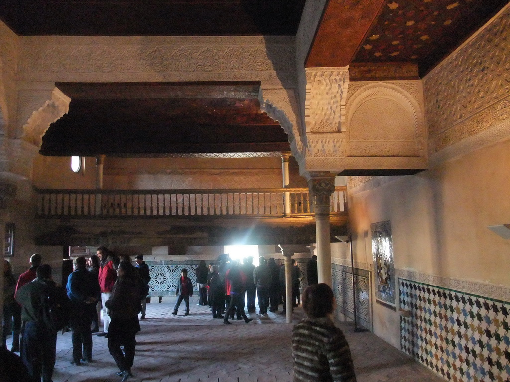 Miaomiao at the Mexuar audience chamber at the Alhambra palace