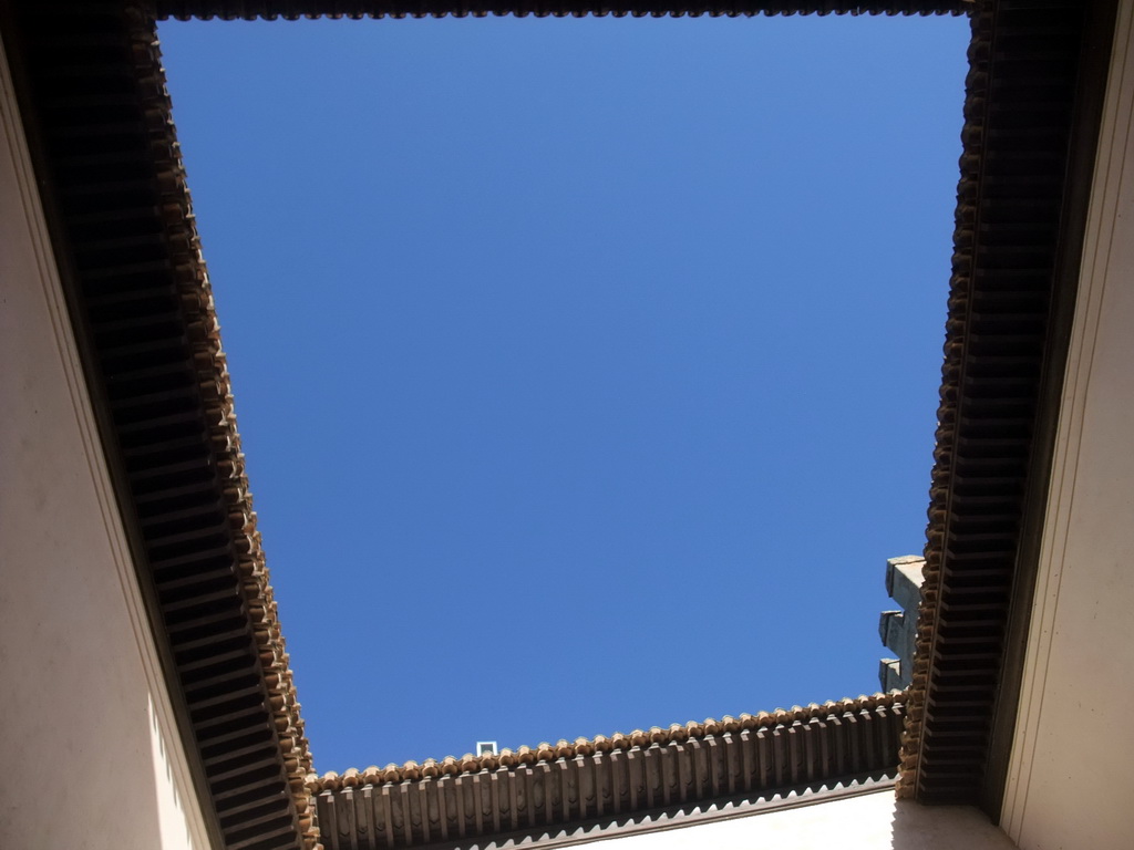 The roofs at the Patio del Cuarto Dorado courtyard at the Alhambra palace