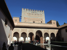 The Patio de los Arrayanes courtyard and the Salón de los Embajadores at the Alhambra palace