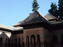 Roofs at the Patio de los Leones courtyard at the Alhambra palace