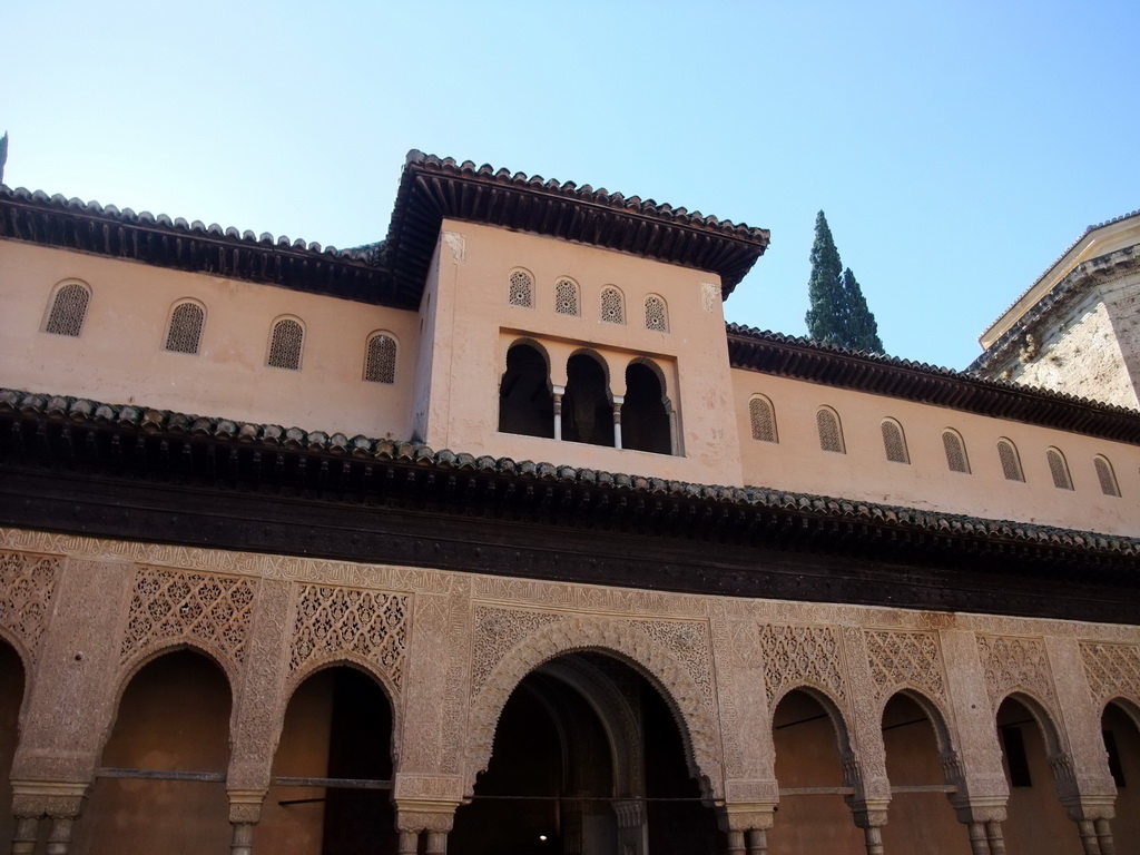 Gallery at the Patio de los Leones courtyard at the Alhambra palace