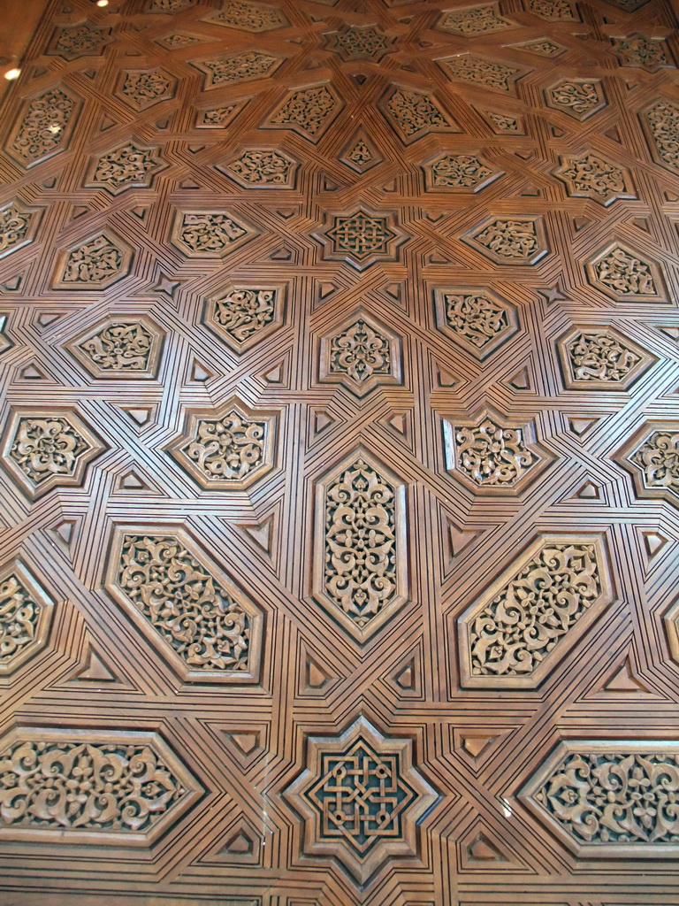 Wooden door of the Sala de las dos Hermanas at the Alhambra palace