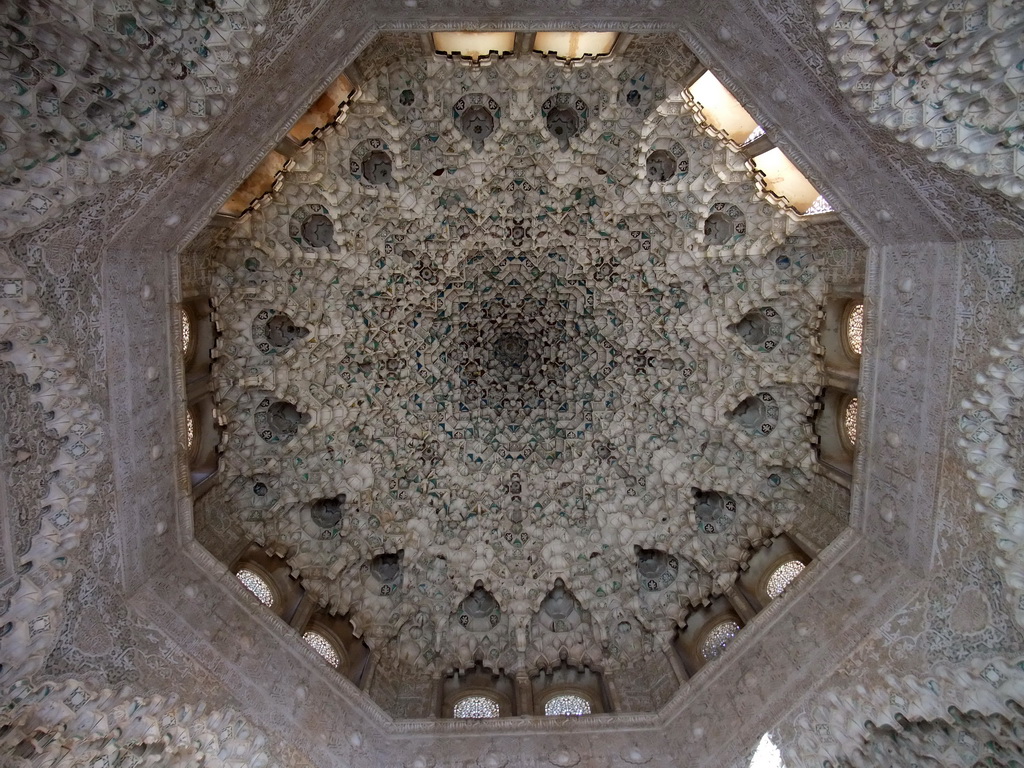 Ceiling of the Sala de las dos Hermanas at the Alhambra palace