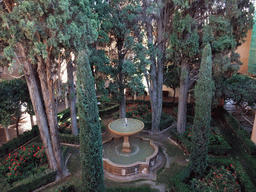 Fountain at the Jardines de Daraxa gardens at the Alhambra palace