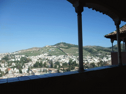 The north side of the city of Granada, with the city wall, viewed from the Chambers of Charles V at the Alhambra palace
