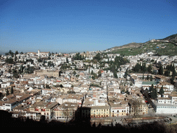 The north side of the city of Granada, with the city wall, viewed from the Chambers of Charles V at the Alhambra palace