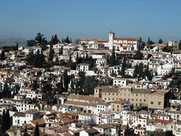 The north side of the city of Granada, viewed from the Chambers of Charles V at the Alhambra palace