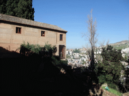 The Chambers of Charles V at the Alhambra palace, and the north side of the city of Granada