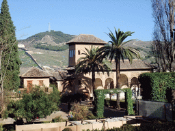 The Torre de las Damas tower and the Jardines del Partal gardens at the Alhambra palace