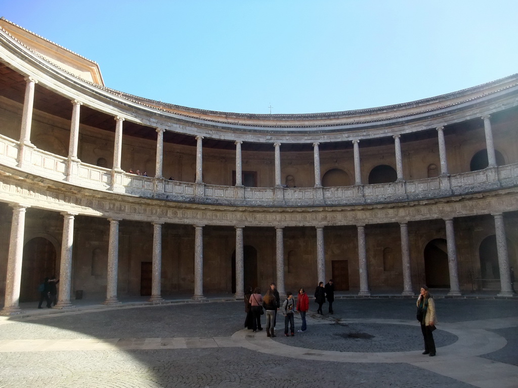 Inner courtyard of the Palace of Charles V at the Alhambra palace