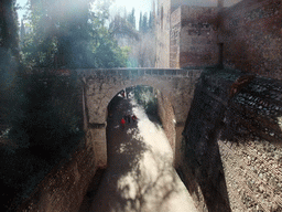 The Torre del Agua and an aqueduct at the Alhambra palace