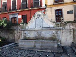 Fountain at the Plaza de Santa Ana square