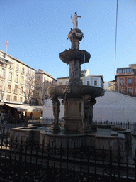 The Fuente de los Gigantones fountain at the Plaza de Bib-Rambla square