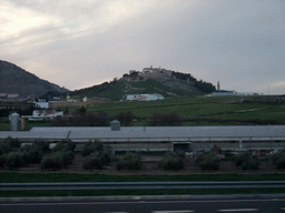 The town of Estepa, viewed from our tour bus from Granada to Seville