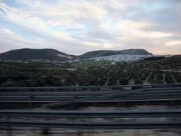 The town of Estepa, viewed from our tour bus from Granada to Seville