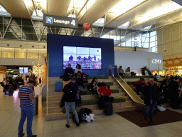 Interior of Departure Lounge 4 at Gate M of Schiphol Airport