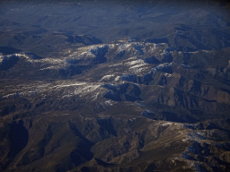 The Pyrenees mountain range, viewed from the airplane from Amsterdam