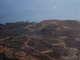 The Punta Montaña Amarilla hills, viewed from the airplane from Amsterdam