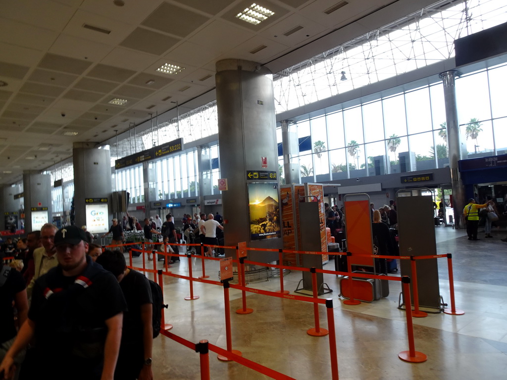 Interior of the Departures Hall of Tenerife South Airport