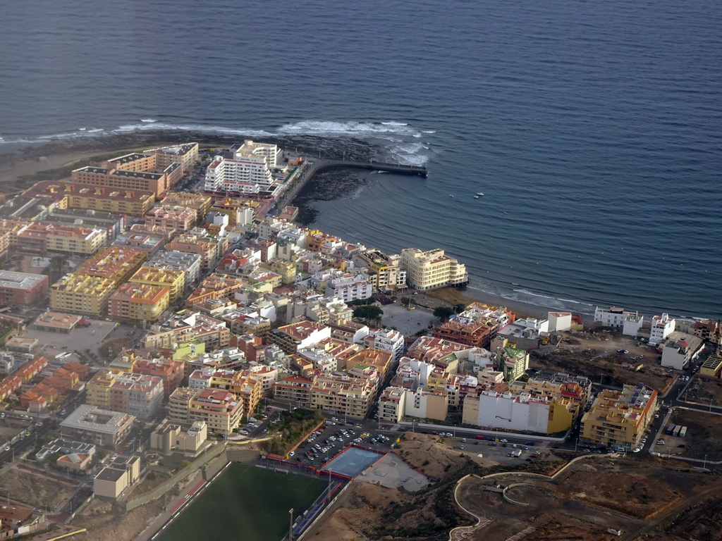 The town of El Médano, viewed from the airplane to Amsterdam