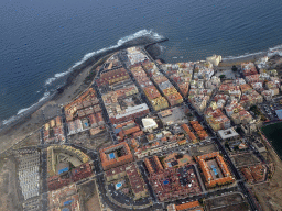 The town of El Médano, viewed from the airplane to Amsterdam