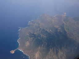 The Anaga mountain range and the Roques de Anaga rocks, viewed from the airplane to Amsterdam