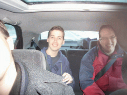 Rick and Paul in the car on the way to Grenoble