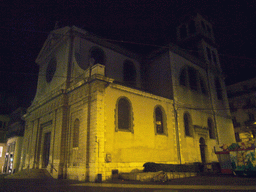 The church Paroisse Catholique Notre Dame de l`Espérance, by night