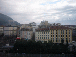 View on nearby houses from window of David`s apartment