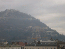View on the Bastille and nearby houses from window of David`s apartment