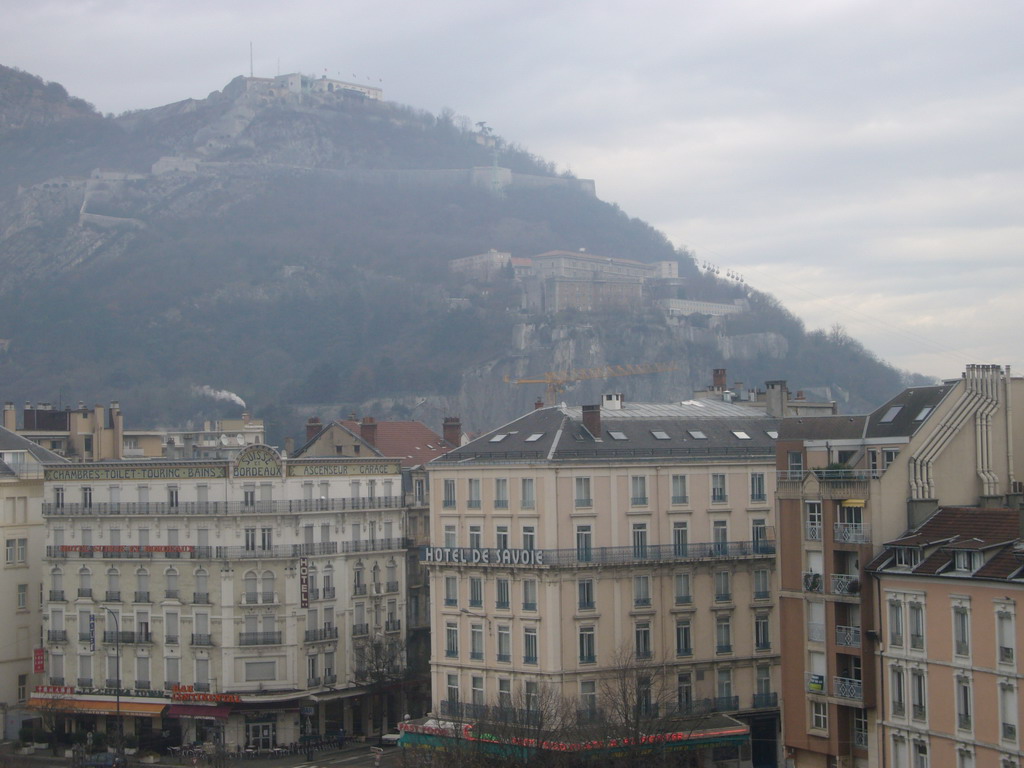 View on the Bastille and nearby houses from window of David`s apartment