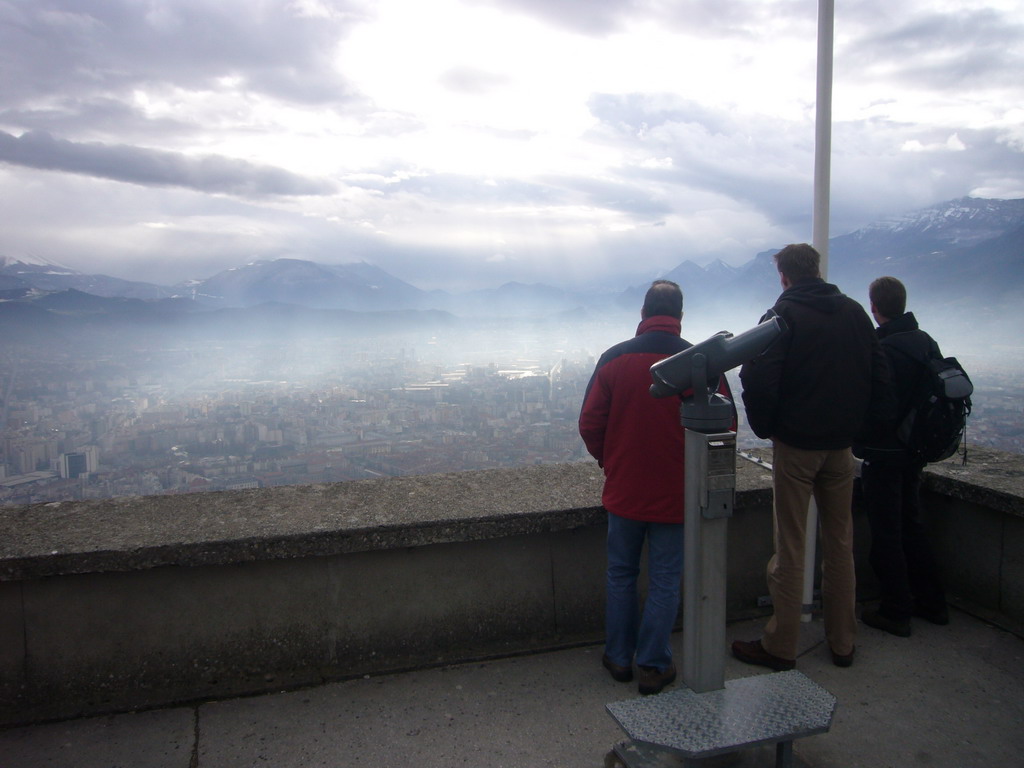 Paul, David and Rick at the top of the Bastille (Belvédère Vauban)