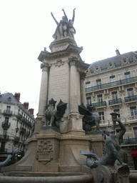 Fountain at the Place Notre-Dame square